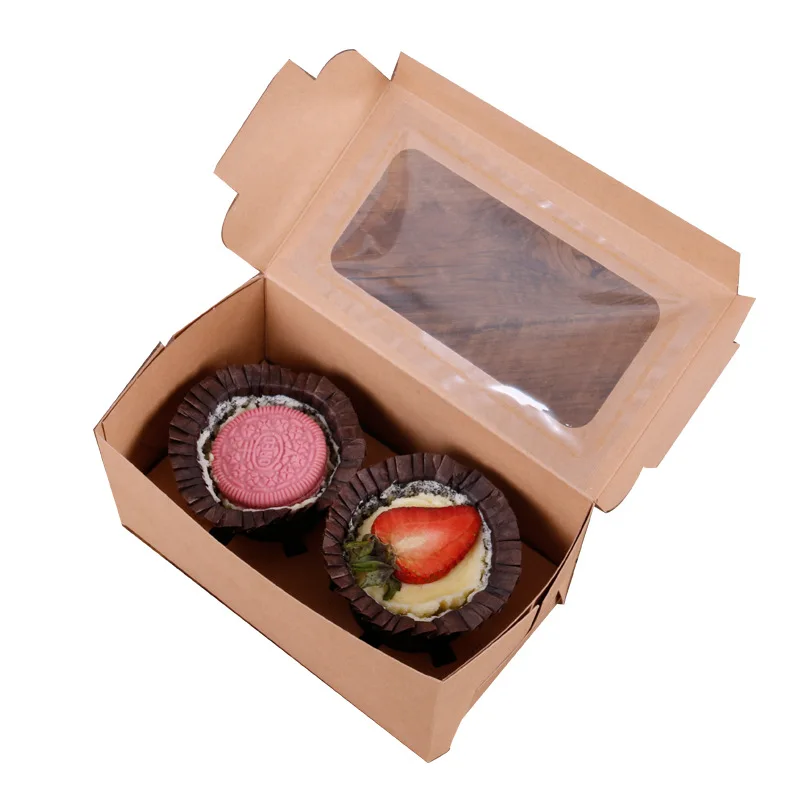 Wholesale mixed with multiple sizes 4 6 cupcake box 12 hole bakery cake box packaging