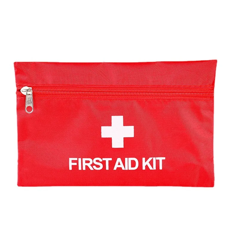 Custom Print Logo Supply 1680D Oxford Zipper Red Tactical Mini Medical Waterproof Nurse Empty First Aid Kit Bag And Pouch