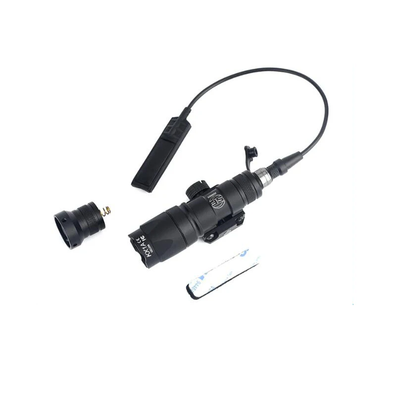M300A MINI Scout Light Hunting LED Flashlight Gun Light Torch with Pig Tail Switch and On Off Switch Fit 20mm Rail