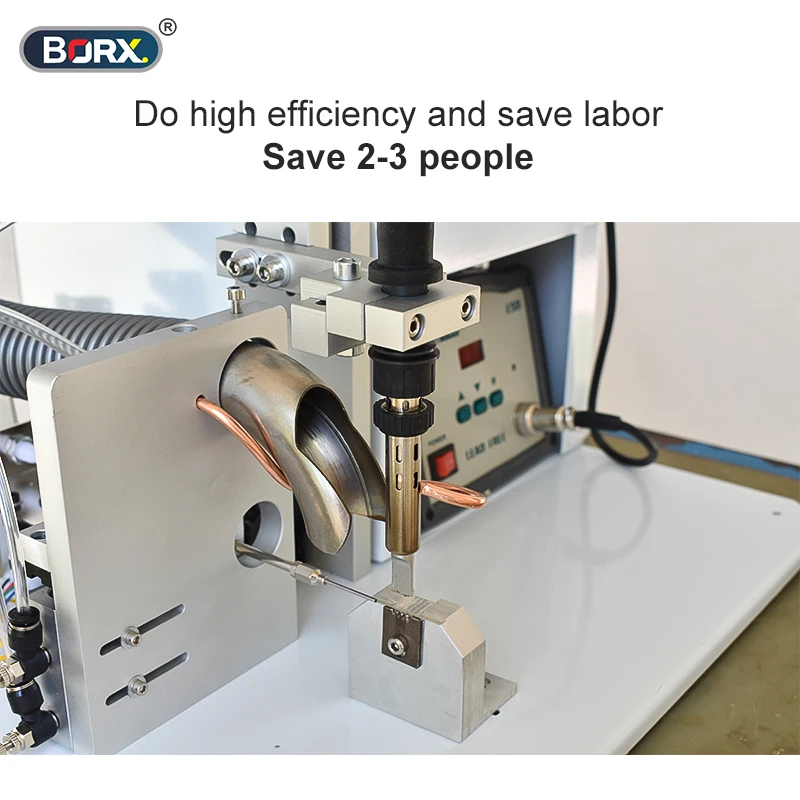 Automatic cleaning full solder joints, multi wire soldering circuit board switch led light sensors aviation plug welding machine