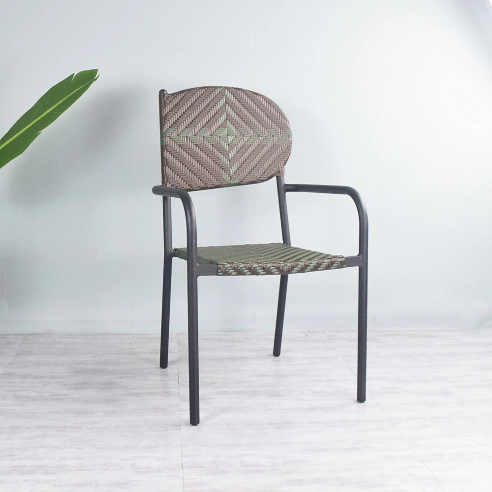 High-Back Classic Rattan Wicker Chair for Outdoor Use for Garden Restaurant Patio Workshop Entry and Villa