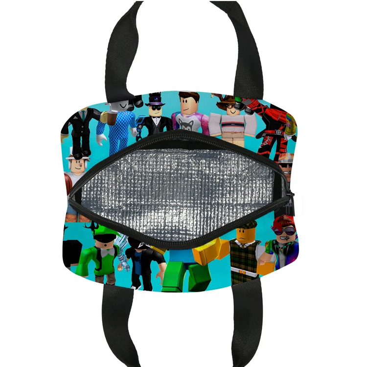 Low MOQ Animation Cartoon Print Cute Insulated Kids Lunch Box Container Bag Reusable Cooler Lunch Tote Bag for School