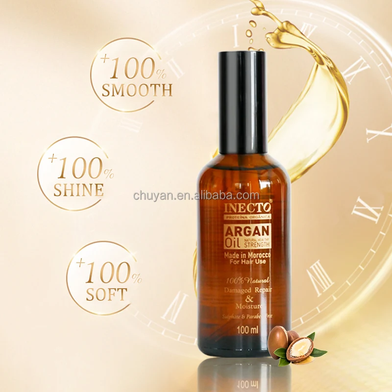 2023 Organic Natural Moroccan Argan Oil Essence INECTO Hair Serum Rich in VItamins Amino Acids Anti Hair Dryness