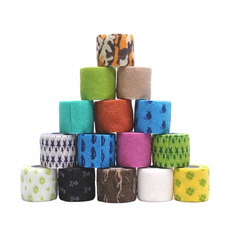 
Unique products to sell boxing hand wraps hand tear printed self adhesive bandage 