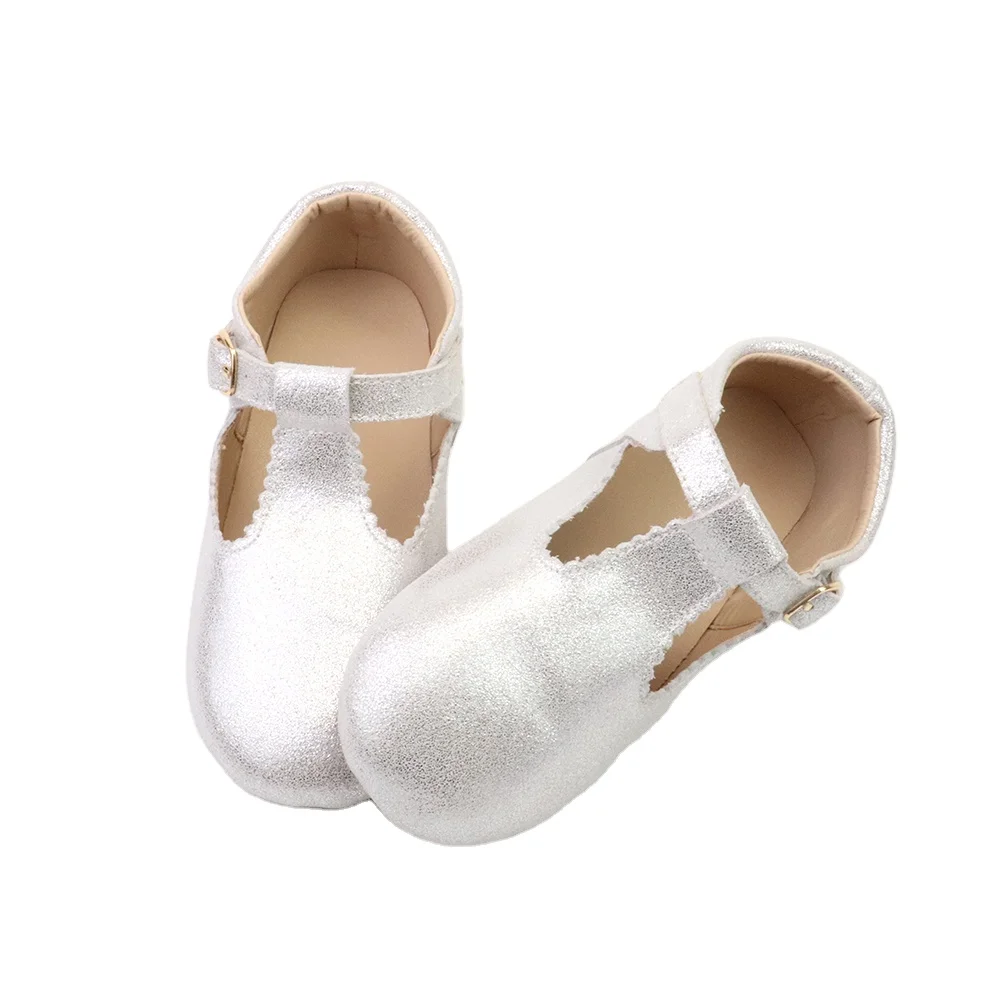 Cheap Wholesale Hard Sole Toddler Little Girl Mary Jane Dress Shoes Ballet Flats for Girl Party School Shoes +12 Color