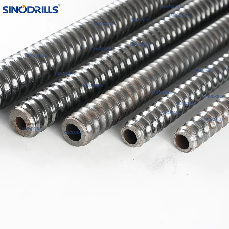 Sinodrills Hollow Anchor Bar Self-Drilling Bolt Left Hand Threaded Rod T30/16 T30/14 T30/11 Expansion Shell Rock Bolt