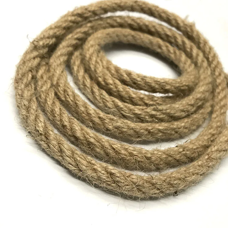 Twine cord wholesale simple 3 strands twisted jute rope 6mm 7mm 8mm 10mm
