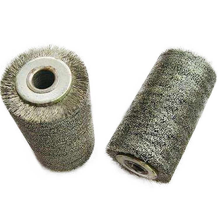 
nylon filament spiral round nylon cylinder roller brush for conveyor belt 