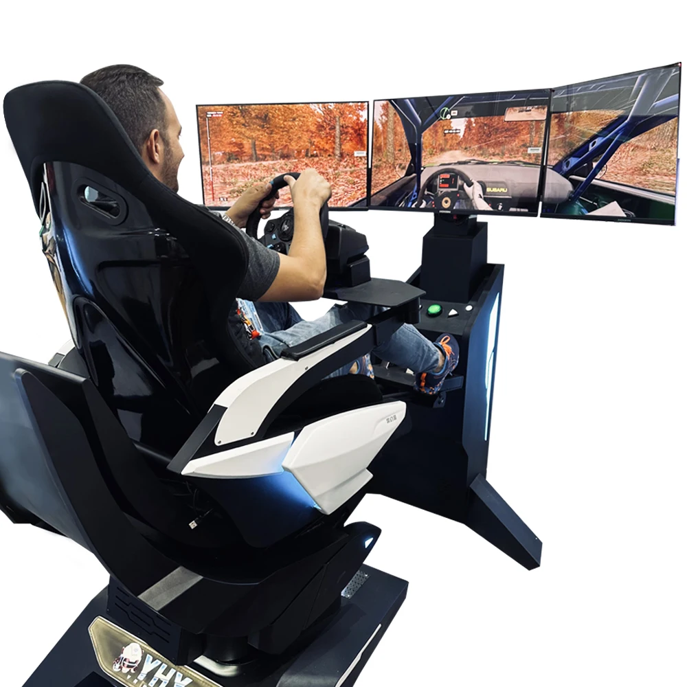 YHY Vr/ar/mr оборудование 3 экрана 9d vr игровой автомат езда 3 dof driving Motion Vr гоночный симулятор