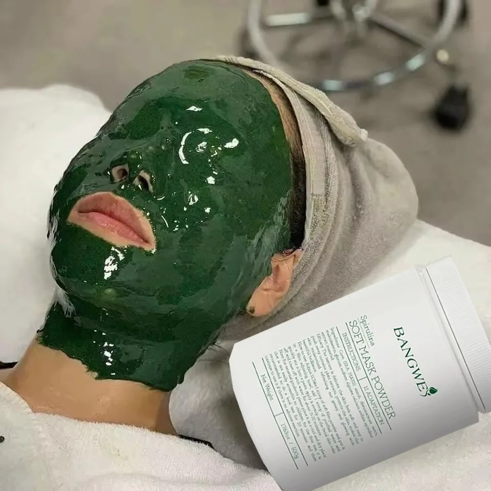 BANGWEI 100% Natural Spirulina Algae Face and Body Mask Wholesale Price for Beauty Salon SPA jelly Mask Powder