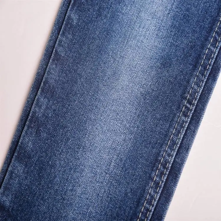 Light blue 10.7 oz TR ready to ship stock goods full stretch denim jeans fabric for women