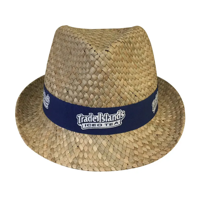 cheap natural straw fedora hats for promotions