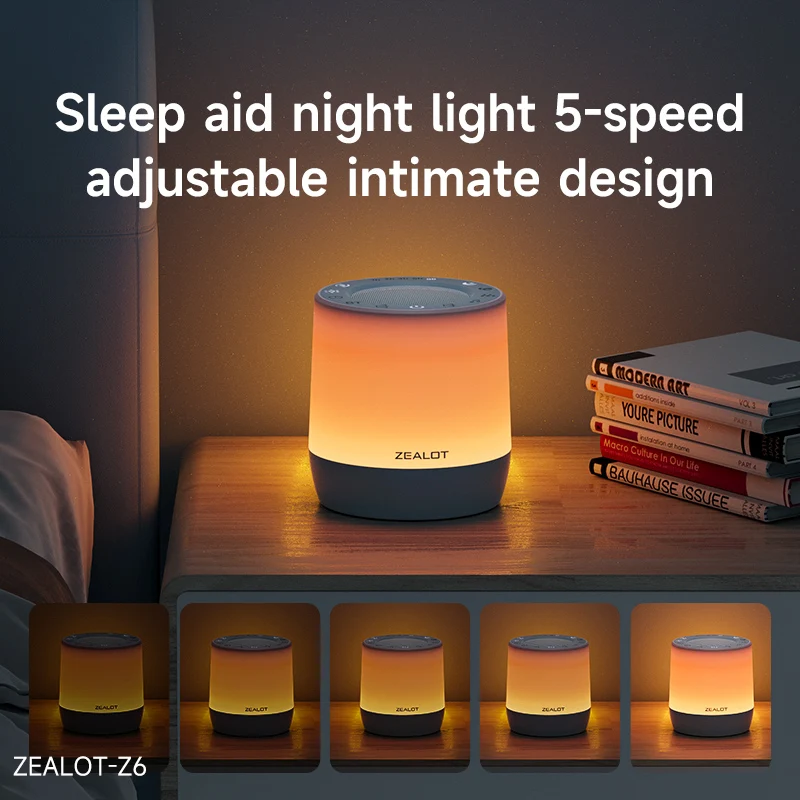 ZEALOT Z6 White Noise Machine Sleep Sound Machines with 6 Colors Night Lights with 16 Soothing Sounds Sleep Machine with 5 Timer