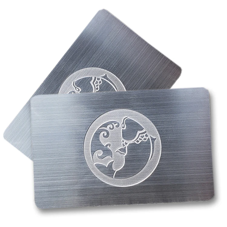 Personalized Custom Luxury Laser Cut Engraved Printing VIP Visiting Stainless Steel Metal Business Cards