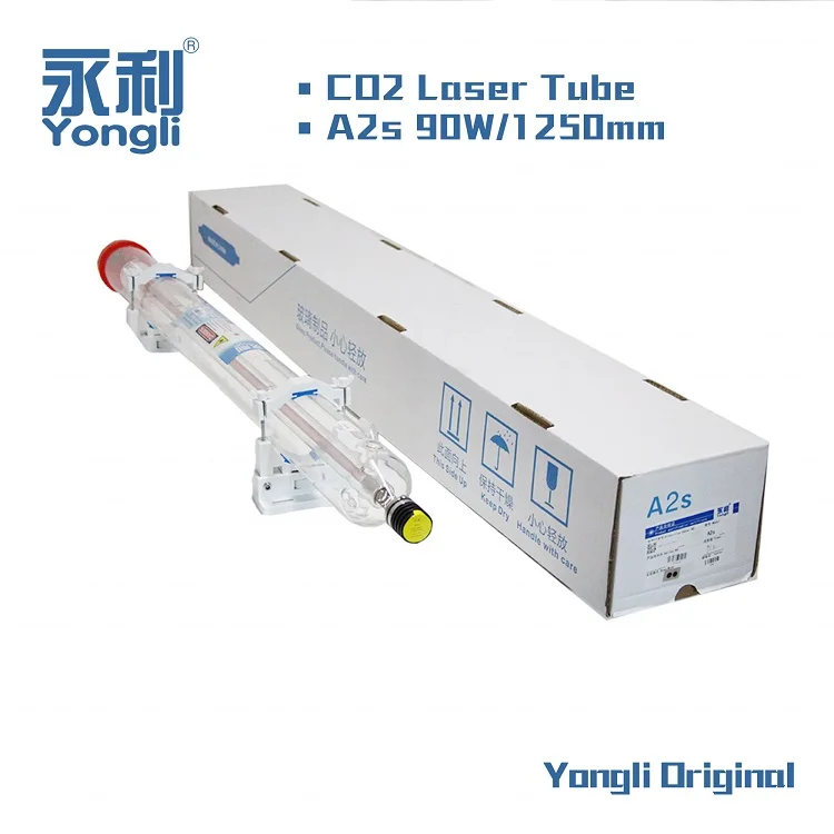 Yongli 90w Max 100w 1250mm Dia. 80mm Glass Laser Tube with Metal Head Easy Connected 18 Months Warranty