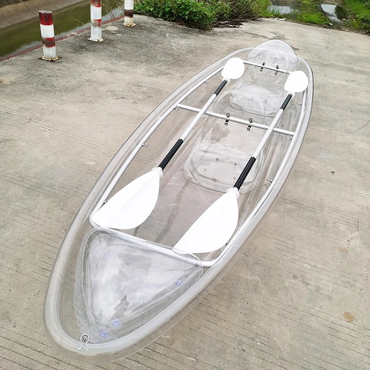 High quality Glass Bottom Boats clear kayak transparent double rowing boats crystal clear-canoe/kayak clear bottom