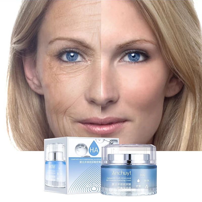 Private label Skin Care Deeply Moisturizing  Whitenining Facial Cream Anti Wrinkle&Aging Moisturizing Hyaluronic Acid Face Cream