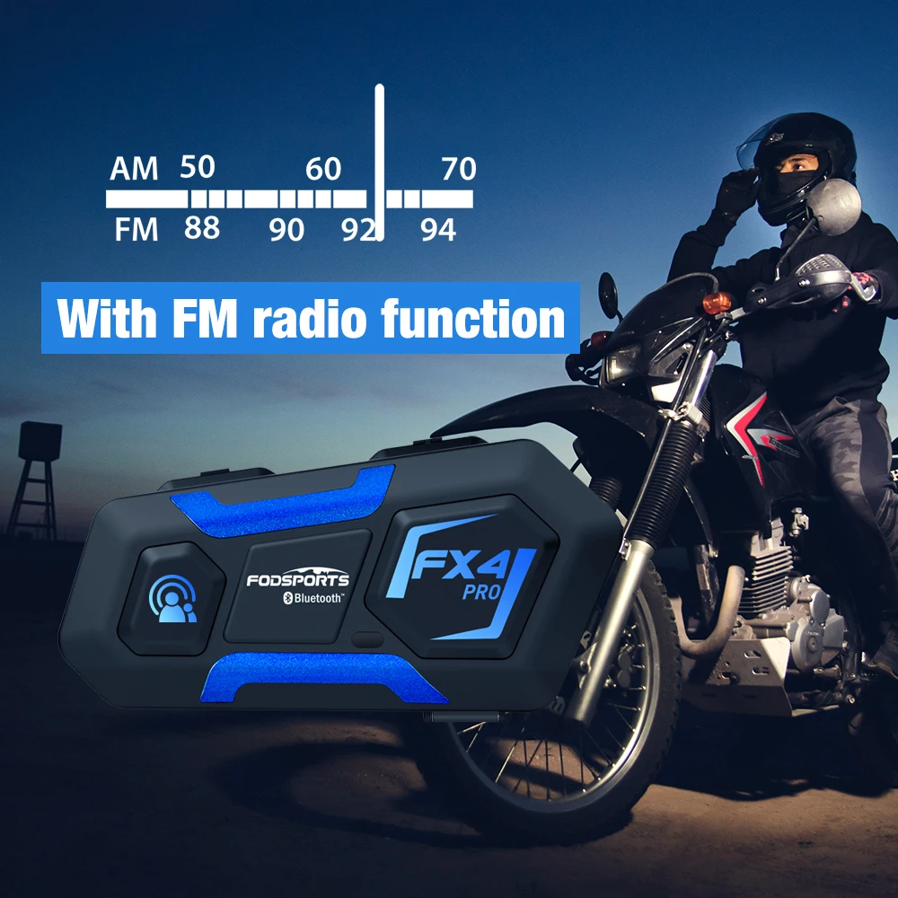 Fodsports FX4 PRO 4 всадники для мотоциклетного шлема гарнитура мотоцикл группа bluetooth
