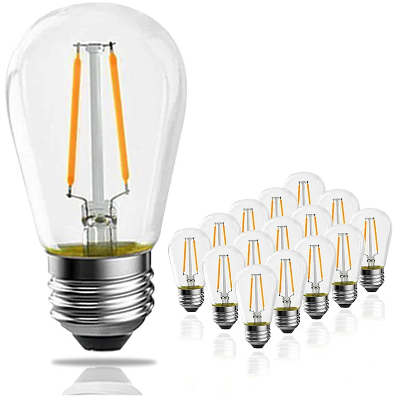 110m 48ft e27 LED bulb lights IP65 waterproof globe patio garden outdoor cafe festoon string light