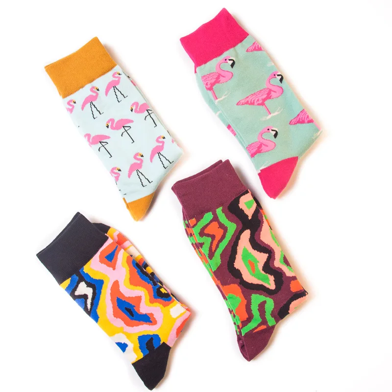 Customized Professional Design Happy Custom Colorful Jacquard Sox Funny Socks Happy Man Socks