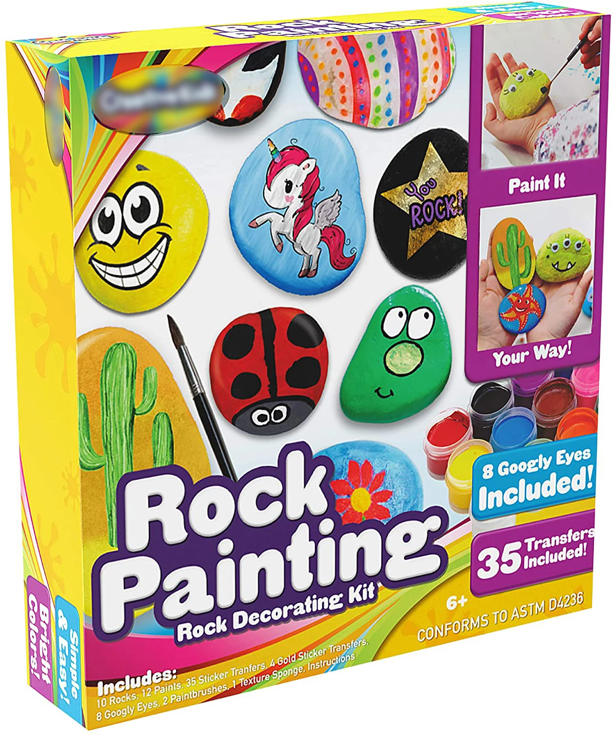 children toys arts and crafts rock painting kit other toys for kids Non-Toxic magic stone