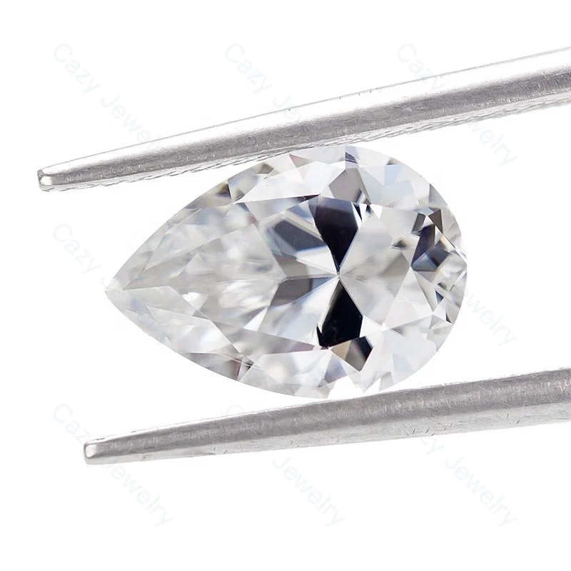 5*3mm DEF Color Available Cazy Jewelry VVS1 Professional Manufacturer Supply VVS1 Brilliant Pear Loose Gemstone Moissanite Stone