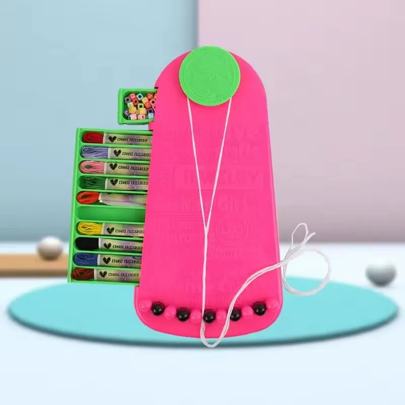 Custom Hot Sale Girls DIY Bracelet knitting Machine Toys Cartoon Educational DIY Toy Hand Make Girl Toy Bracelet Making Kit