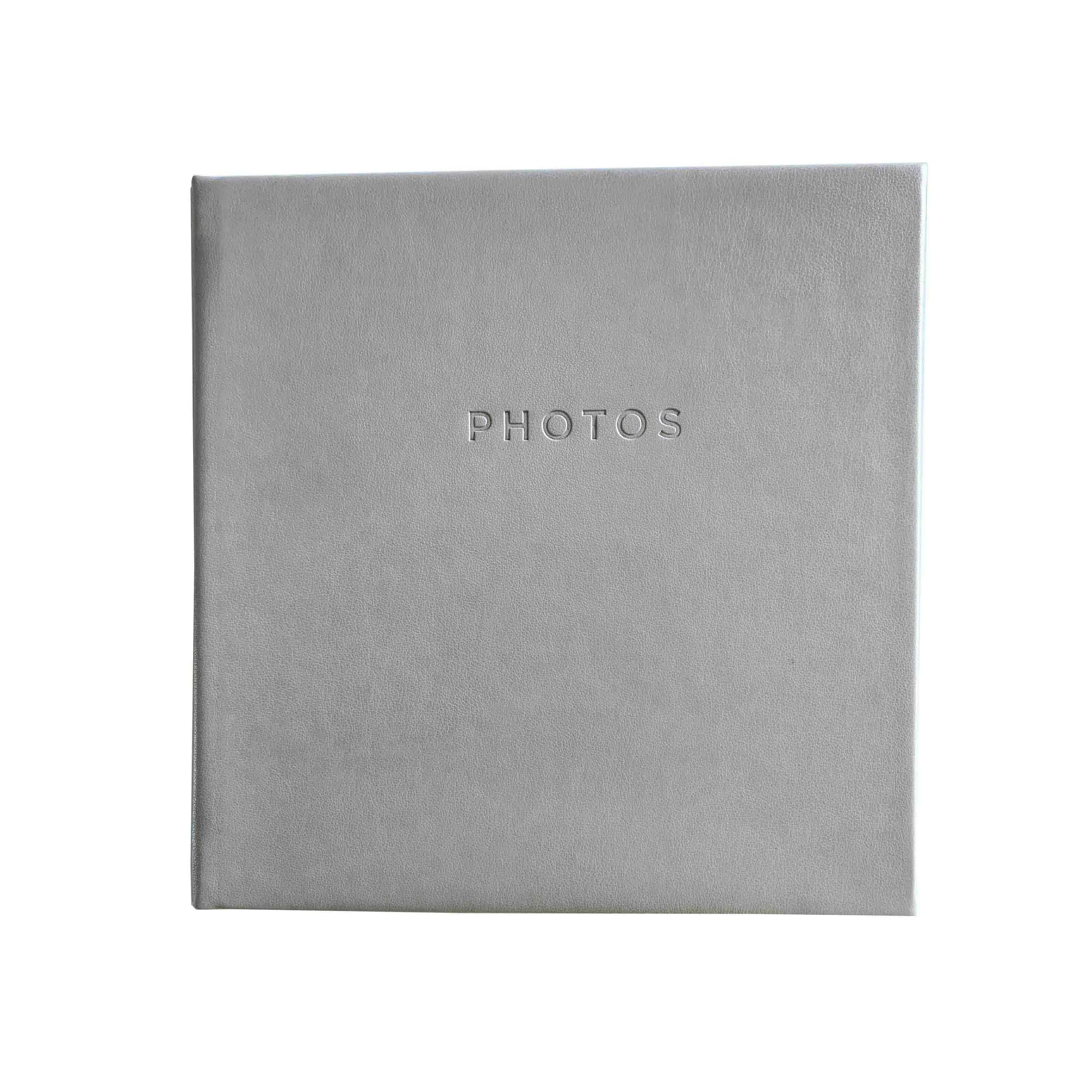 Wholesale custom High quality PU leather cover debossed gold foil stamping photo album