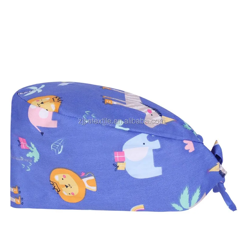 black panther autism breast cancer nurse surgical caps for royal blue black green scrubs surgical hats