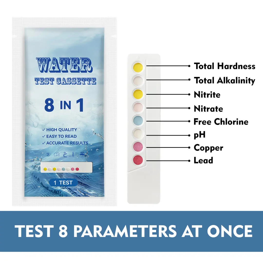 8 in 1 Water Test Cassette Water Analysis Test Kits for Drinking Tap&Well Water