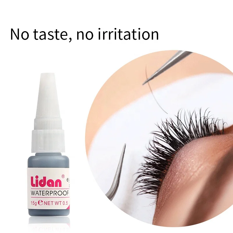 Lidan Fast-Drying Glue For Grafting False Eyelashes 15g Eyelash Rubber Emulsion Adhesive Natural Ingredients Eyelash Beauty Tool