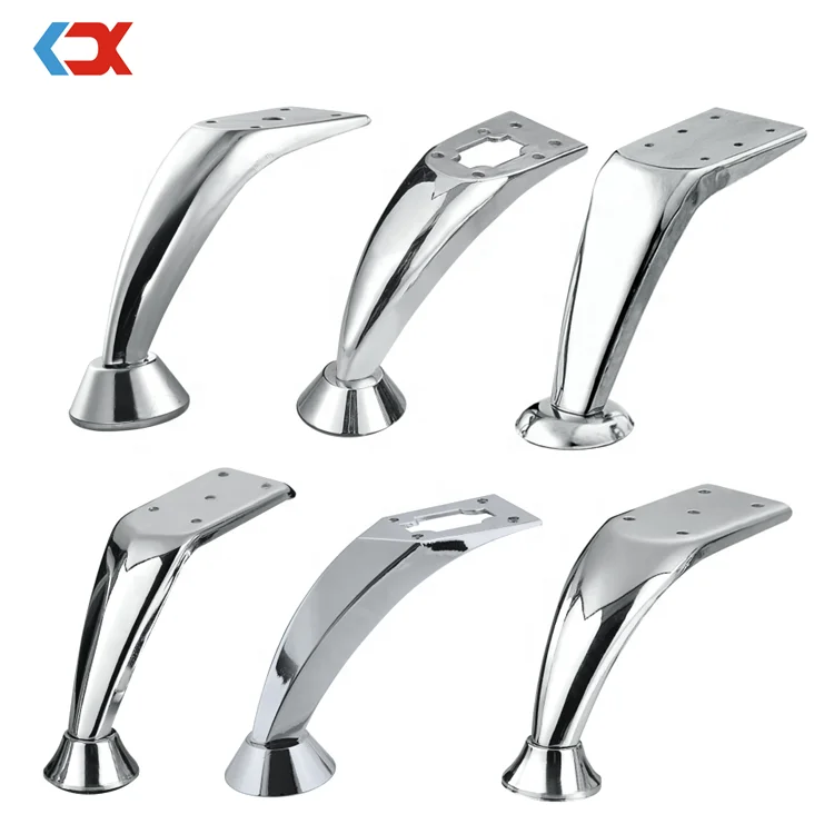 Wholesale Chromeplated Furniture Parts Metal Chair Leg Table Support Bed Feet Iron Sofa Legs