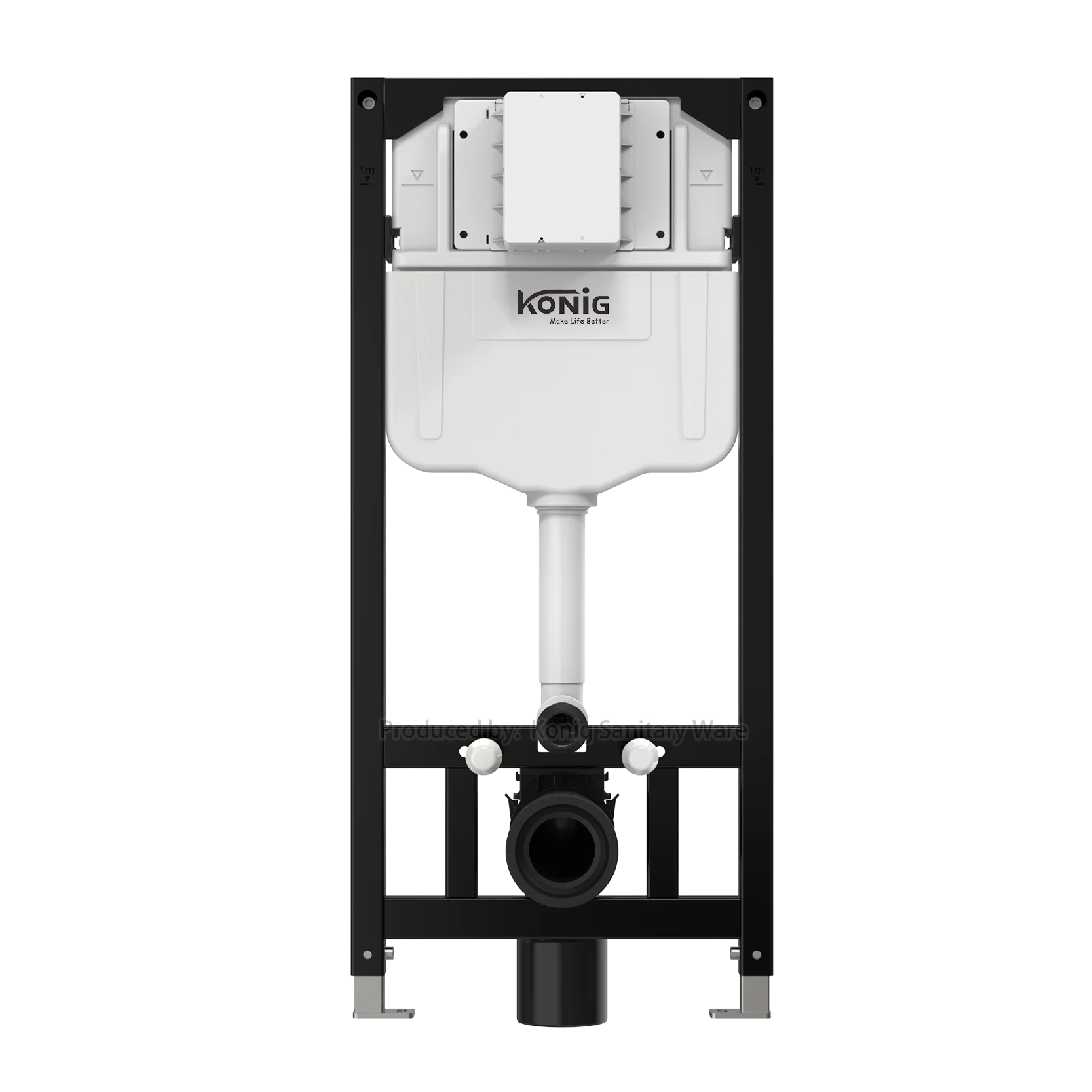 Bathroom Wall Hung Toilet Hidden Dual Flush Cistern Concealed Water Tank With Frame