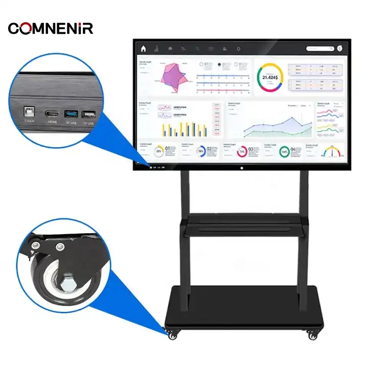One stop school furniture Manufacturer direct 55-110 inch android windows multi media big pad interactive whiteboard