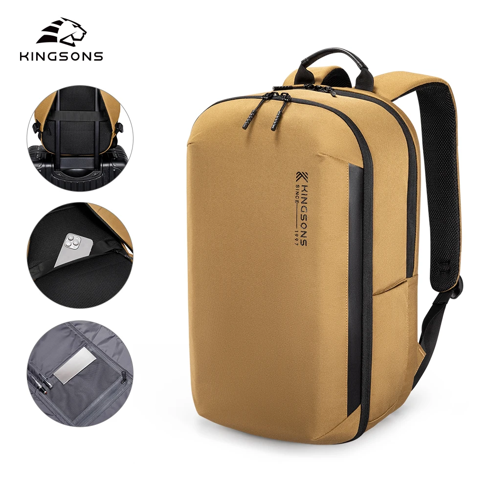 Kingsons 24 litre backpack and rucksack for outdoor travelling with recycled hiking backpack in brown backpack