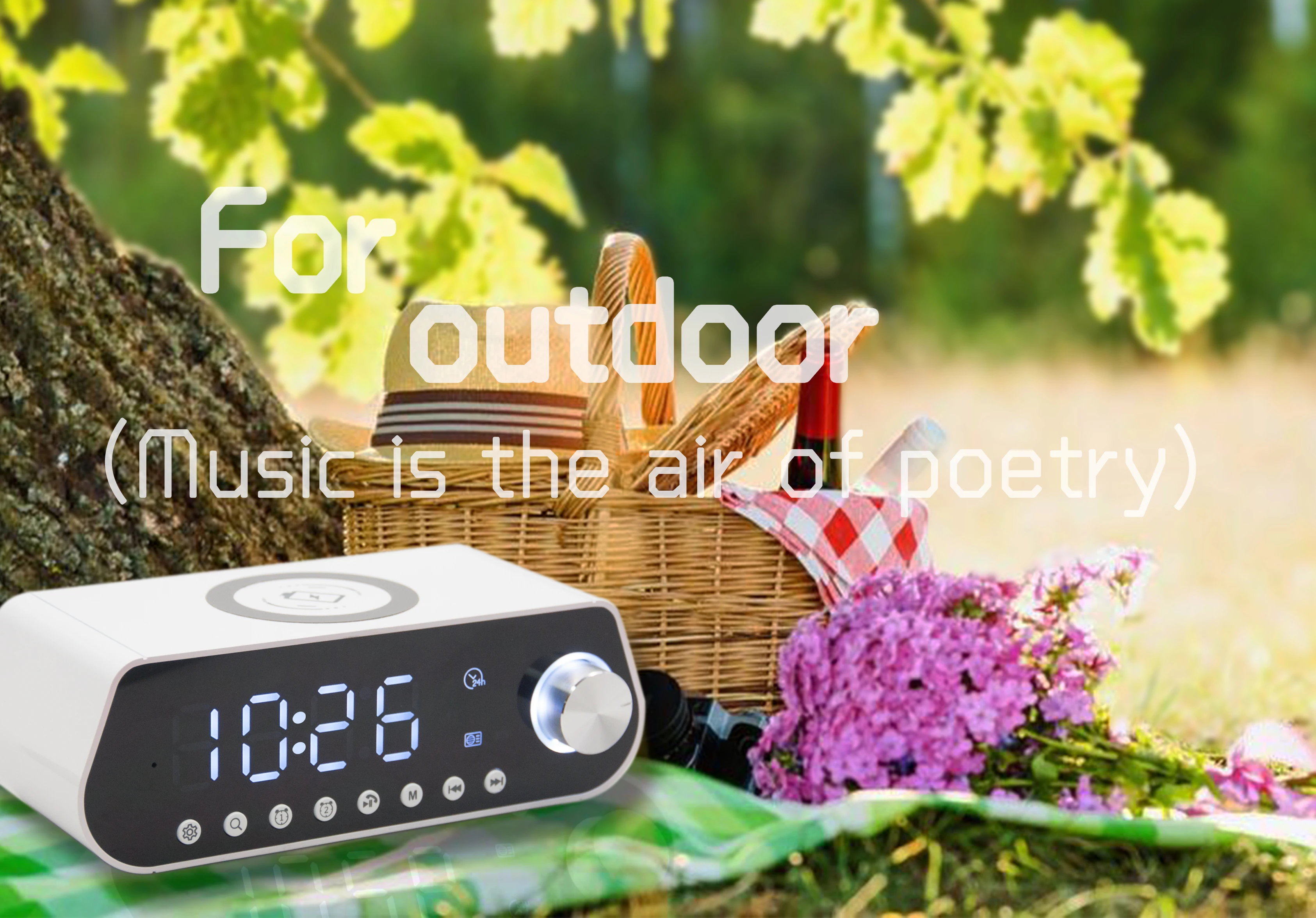 New Modern Smart Best Wireless Charging LED Alarm Table Clock 15W 3 in 1 Wireless Charger