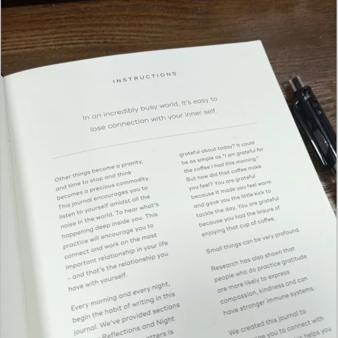 
6 Months Undated Daily Reflection Inspirational Custom Printing Journal With Numbered page 