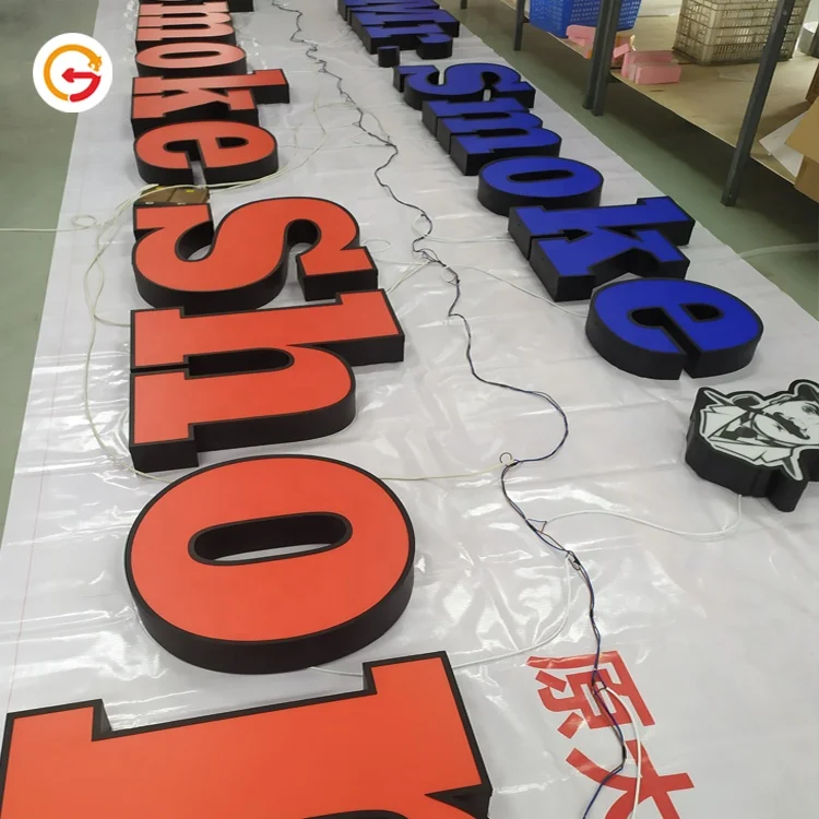 JAGUARSIGN Manufacturer Custom Illumination Letter LED Smoke Shop Signage Waterproof Smoke Shop Storefront Sign