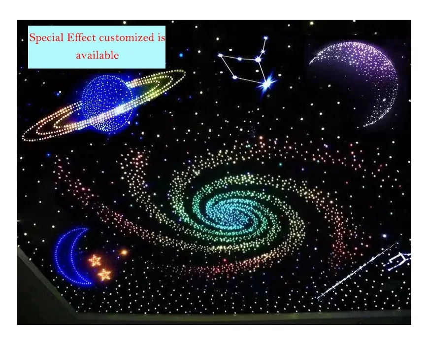 Home Cinema  Starry Sky Fiber Optic Panel Star Ceiling Lights Customized is available