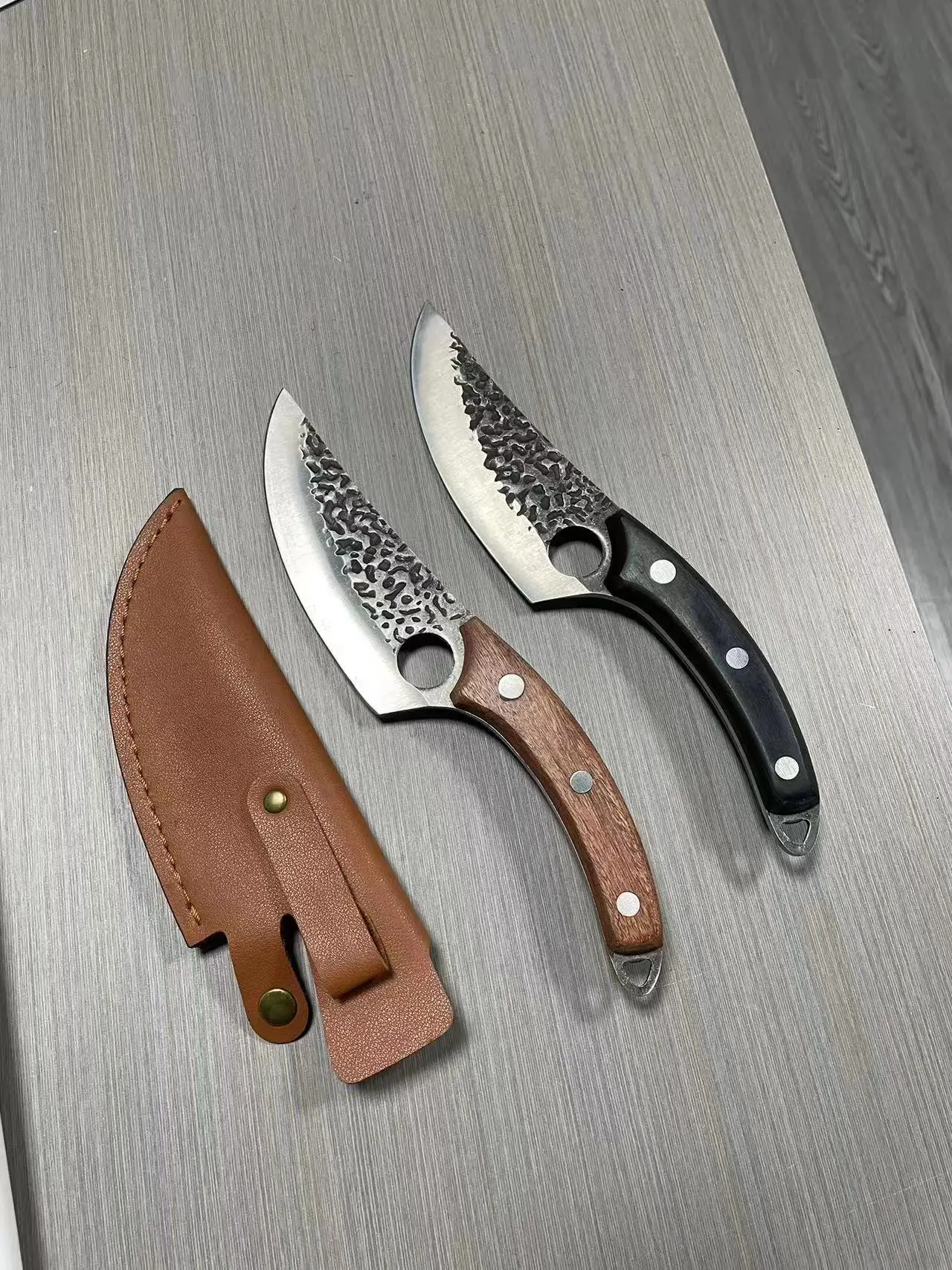 High Carbon Steel Japan  butcher knife set Japanese meat knife for  butcher knife with PU case and gift box package