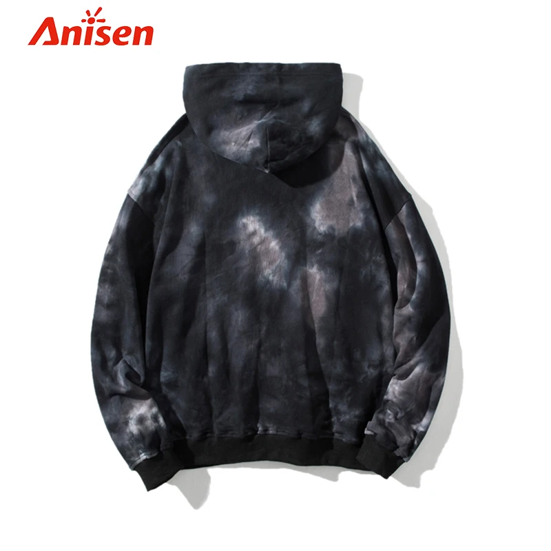 Wholesale Oversized Quarter Zip Streetwear Hoodie, Men Custom Windbreaker Windproof Hoodies Tie Dye Pullover