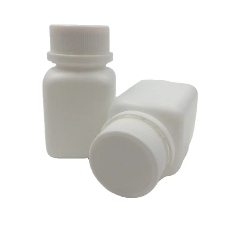 30ml HDPE Plastic pocket white square medicine bottle/container with tamper proof cap, pill bottle for medicine Pill Pharmacial