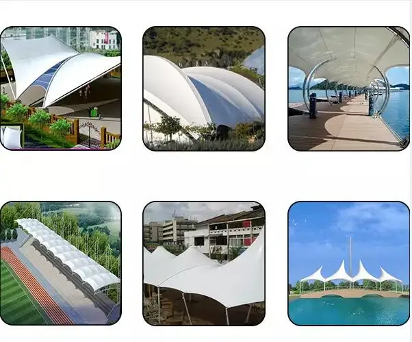 Fire Retardant Tarpaulin Roll PVC Coated Polyester Tarpaulin Fabric for Tensile Membrane Building Structures