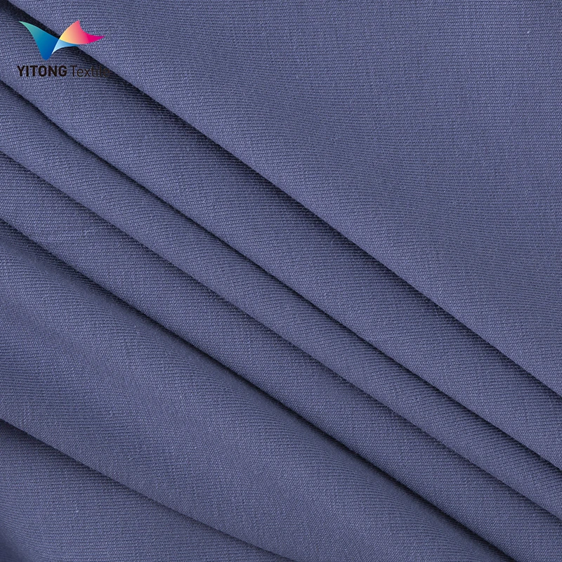 High Quality 160 gsm Plain Cotton Knitted Fabric Organic Cotton Fabric 95% Cotton 5% Spandex Fabric for Shirt Clothing