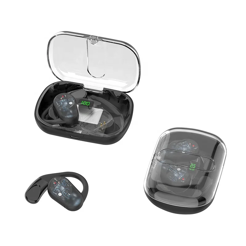 2023 Newest Bone Conduction Scrolling Ear Hook OWS 80 Bt 5.3 TWS Wireless Sports Earphone With Power Bank For Smart Phones