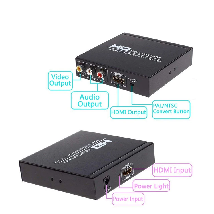  4K @ 30 Гц преобразователь HDMI в AV композитный адаптер RCA Cvbs с поддержкой