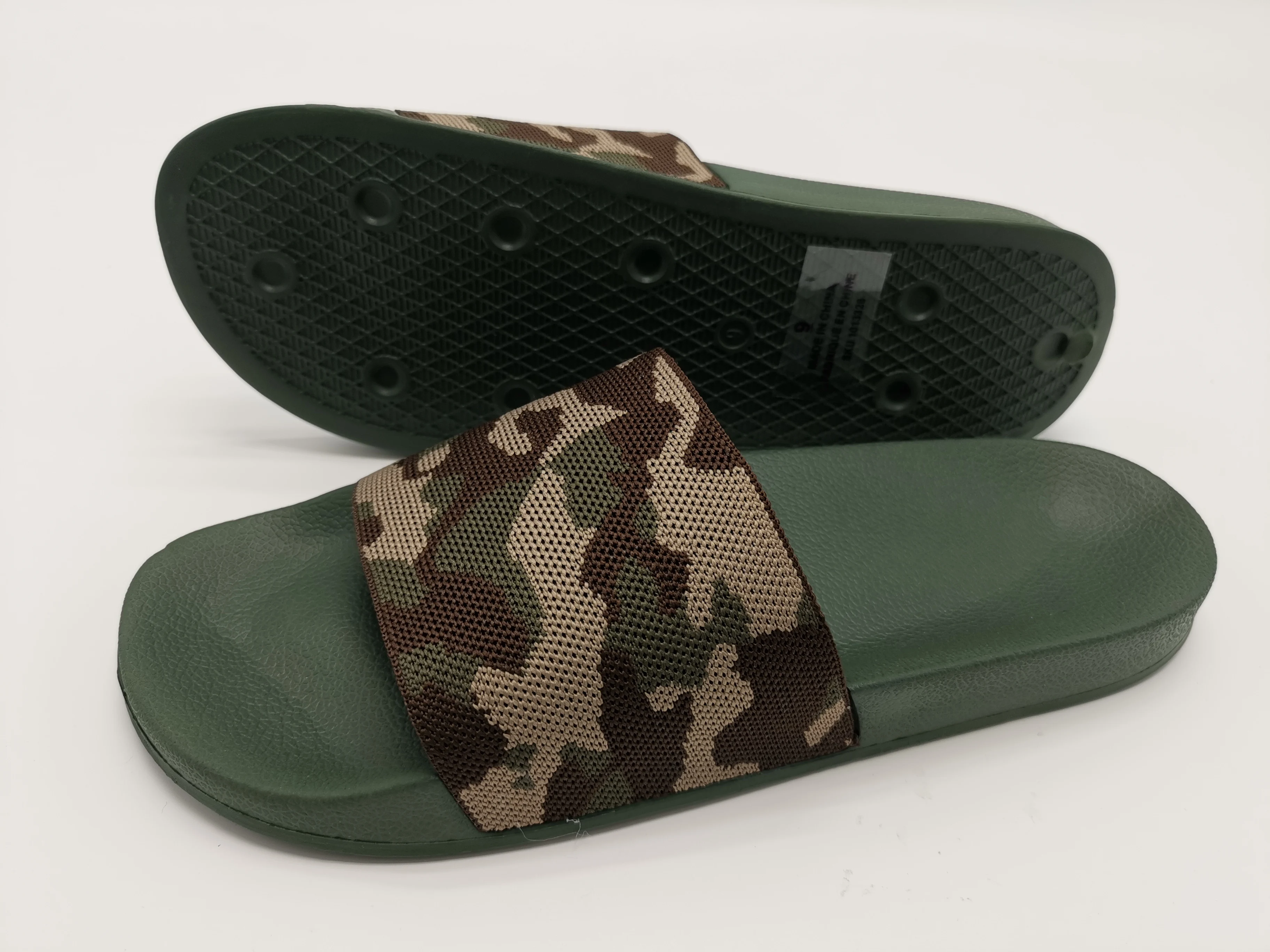 GRS EVA Shoes Lady camouflage Flying fabric upper slide sandal Woman Custom Slippers Open Toe slide