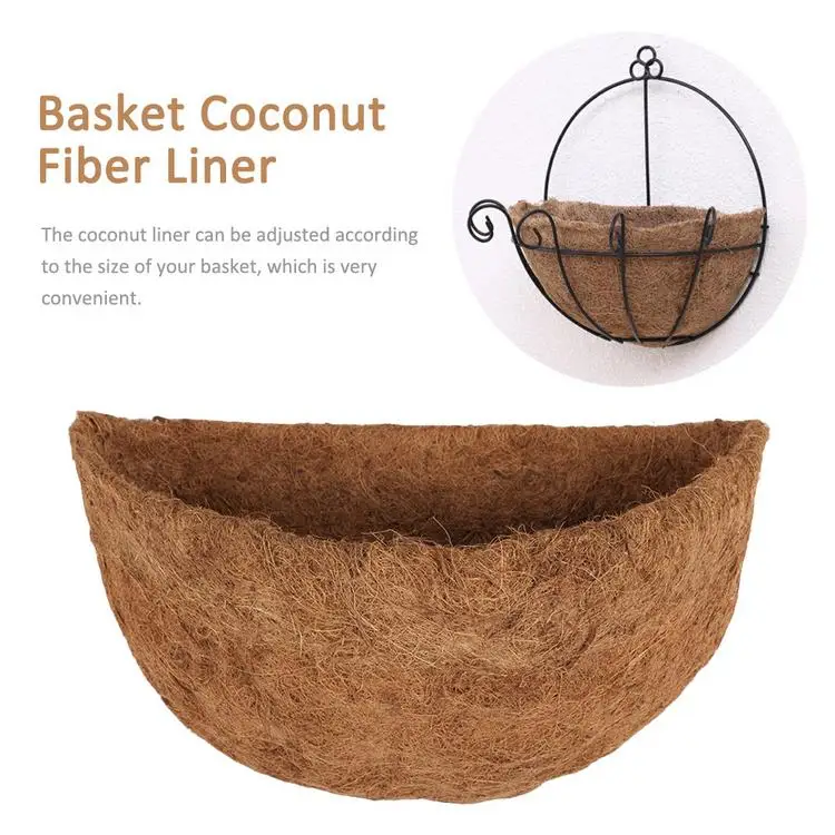 
Gardening Coconut Fiber Basket Liners Round Thick Coco Pre-Formed Pads for Planters Garden Plants Flowers Pots Accessories 