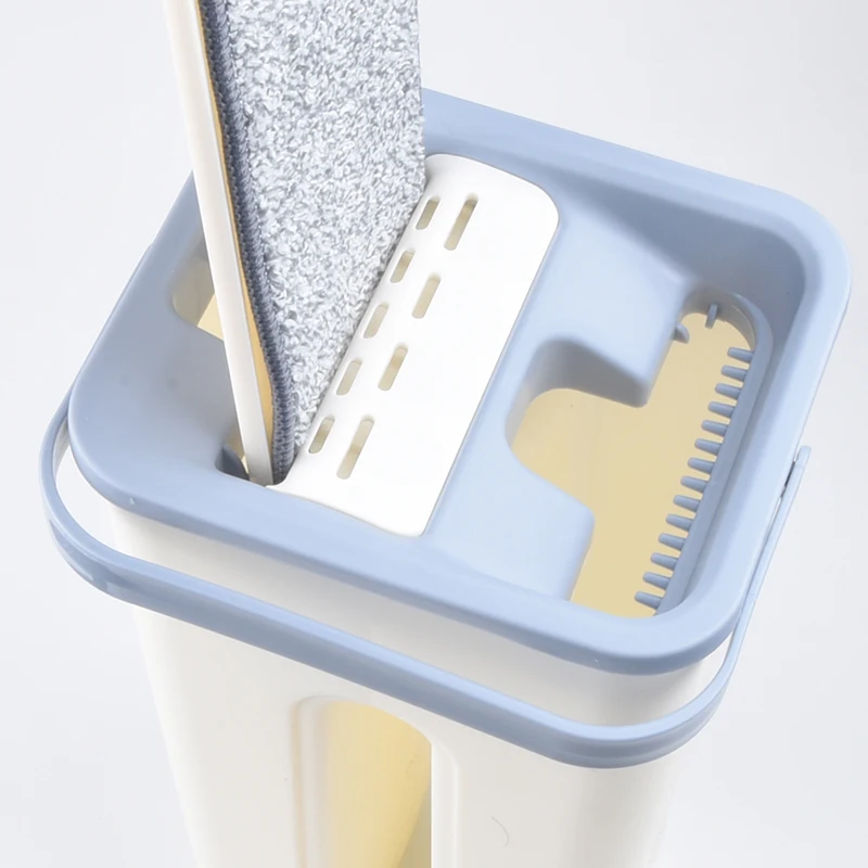 Cheap squeeze mop and bucket set microfiber rotation magic floor cleaning spin flat mop with bucket