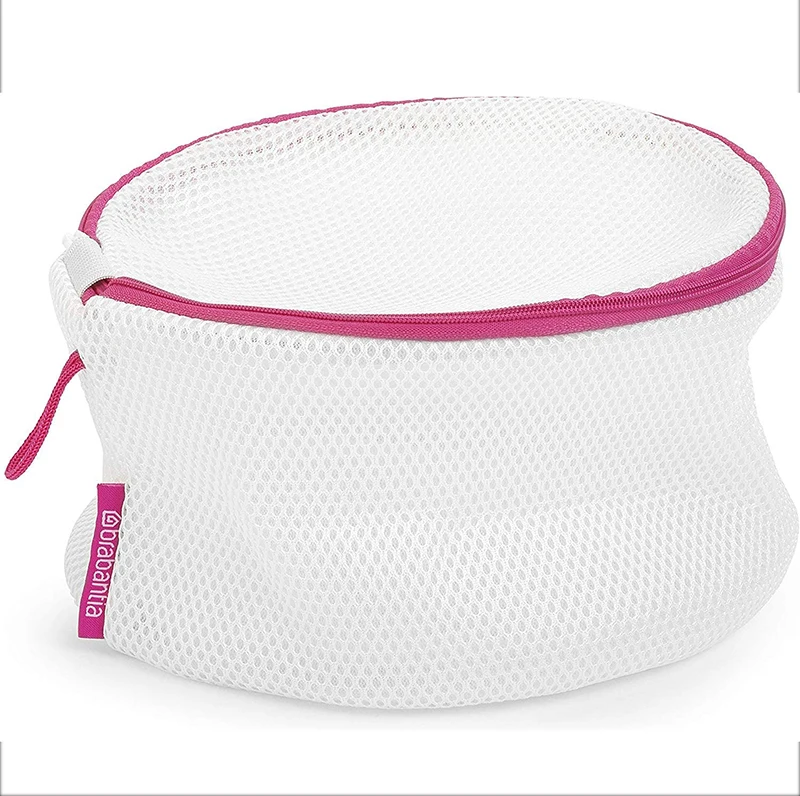 Custom white soft durable breathable basket wash bag mesh bra protecting wash bag